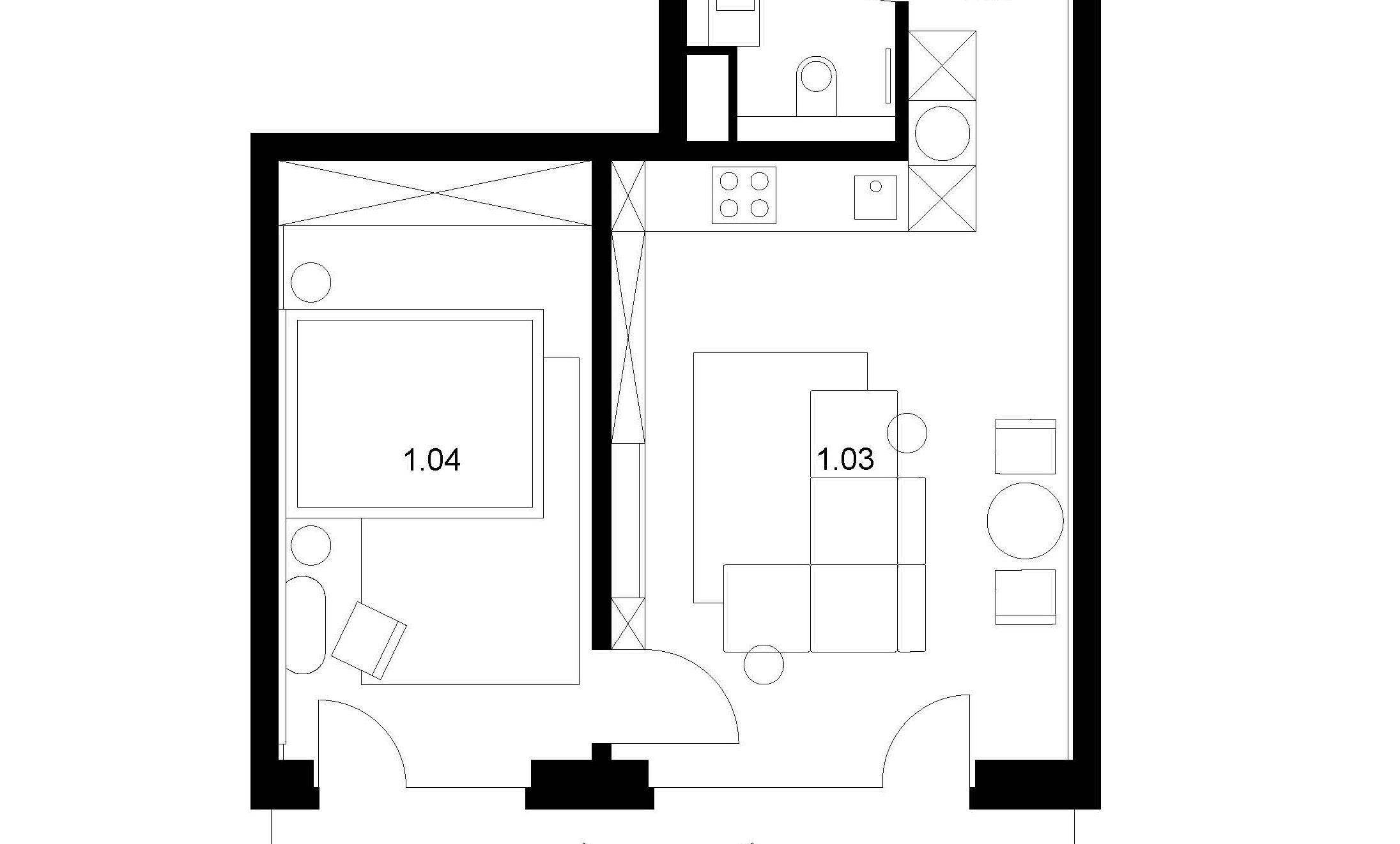 Two-room apartment Guthaus