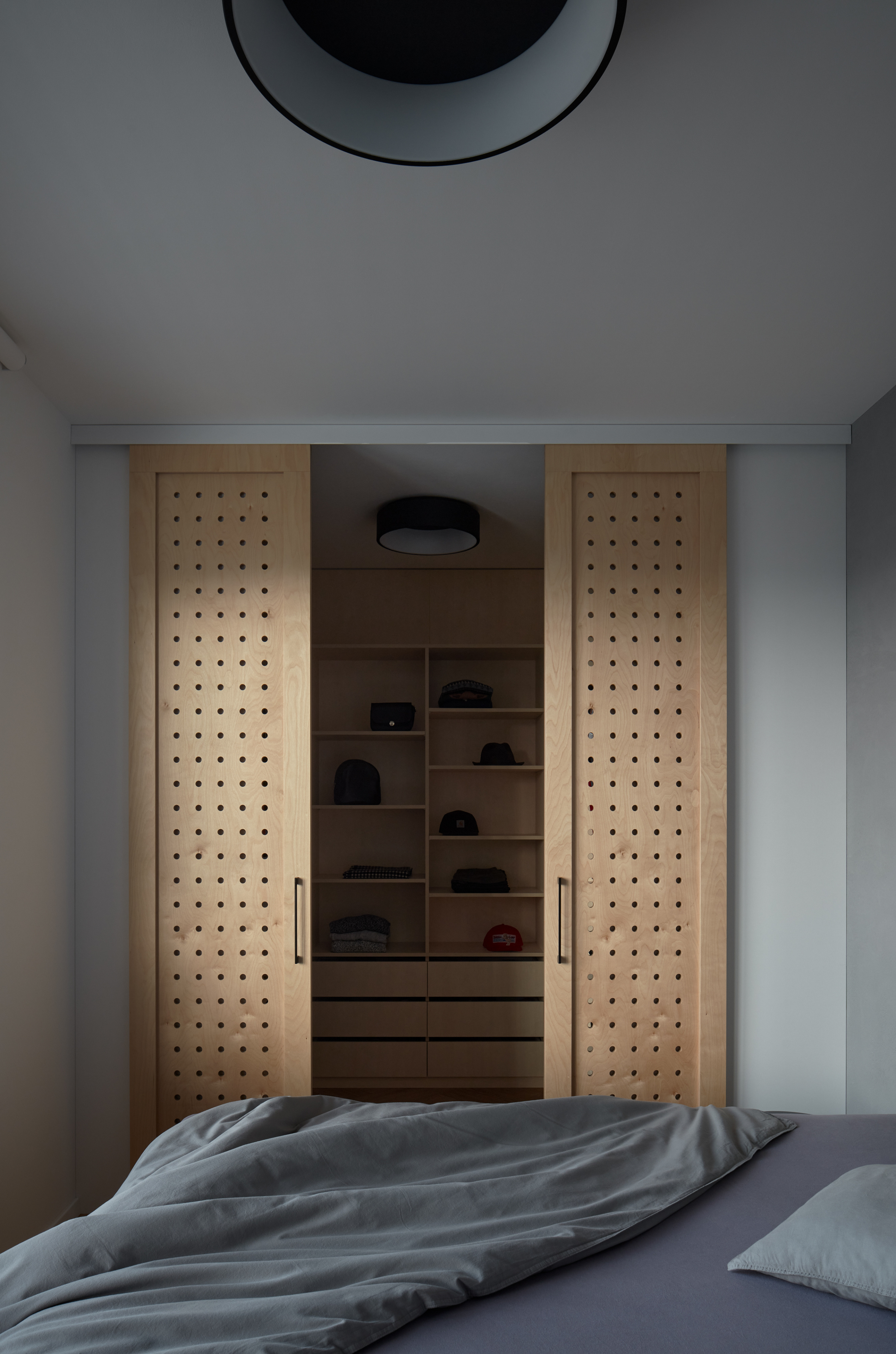 Bedroom with separate wardrobe