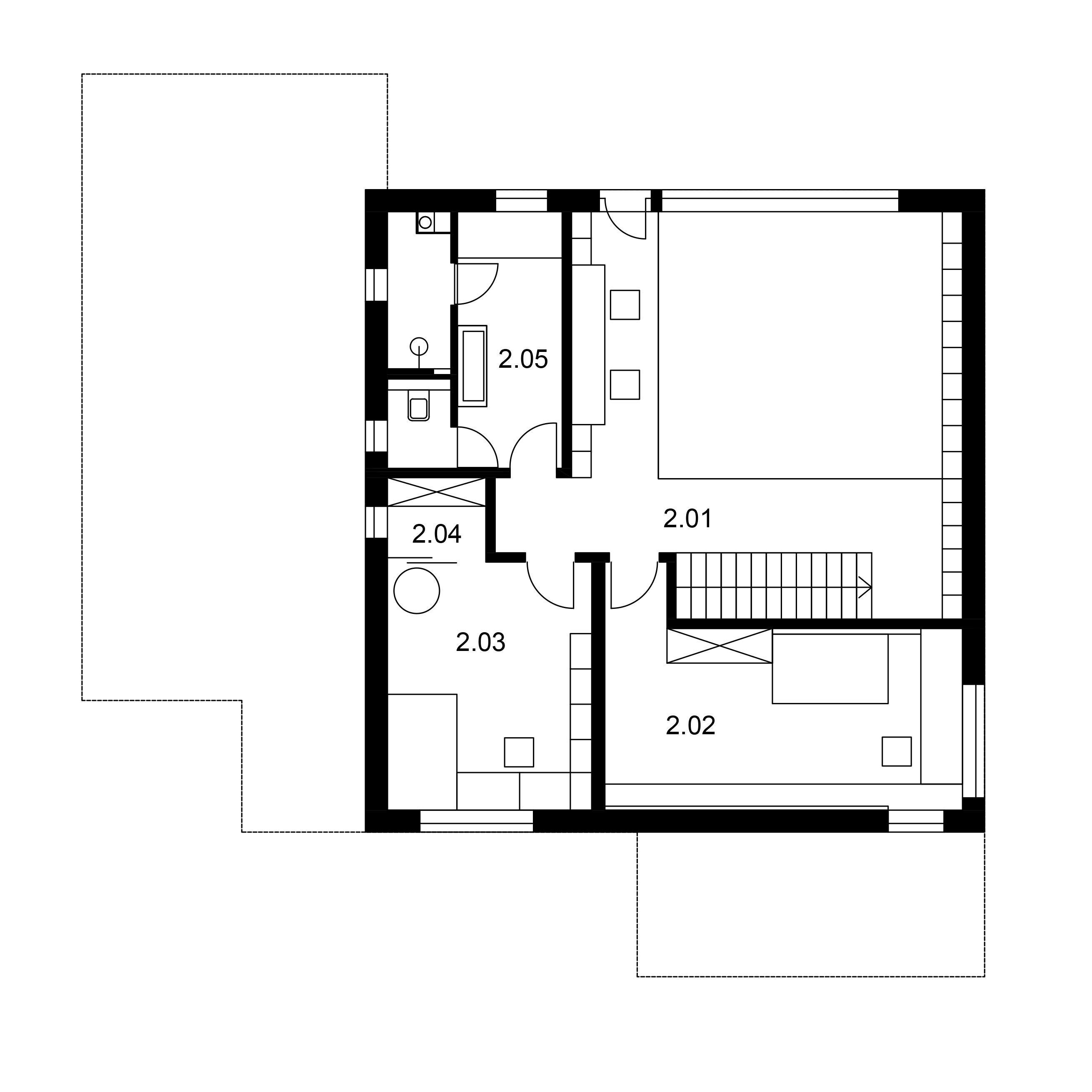 Upper floor layout