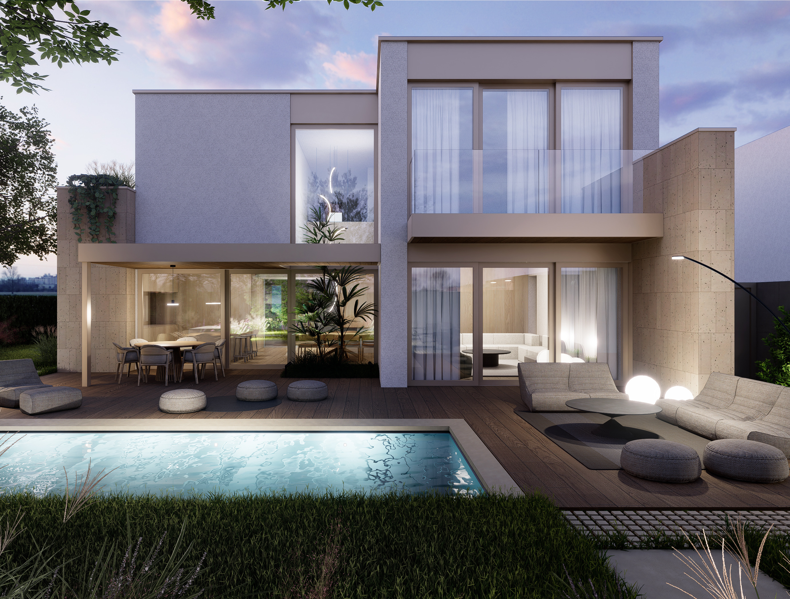 Family home with a stone facade