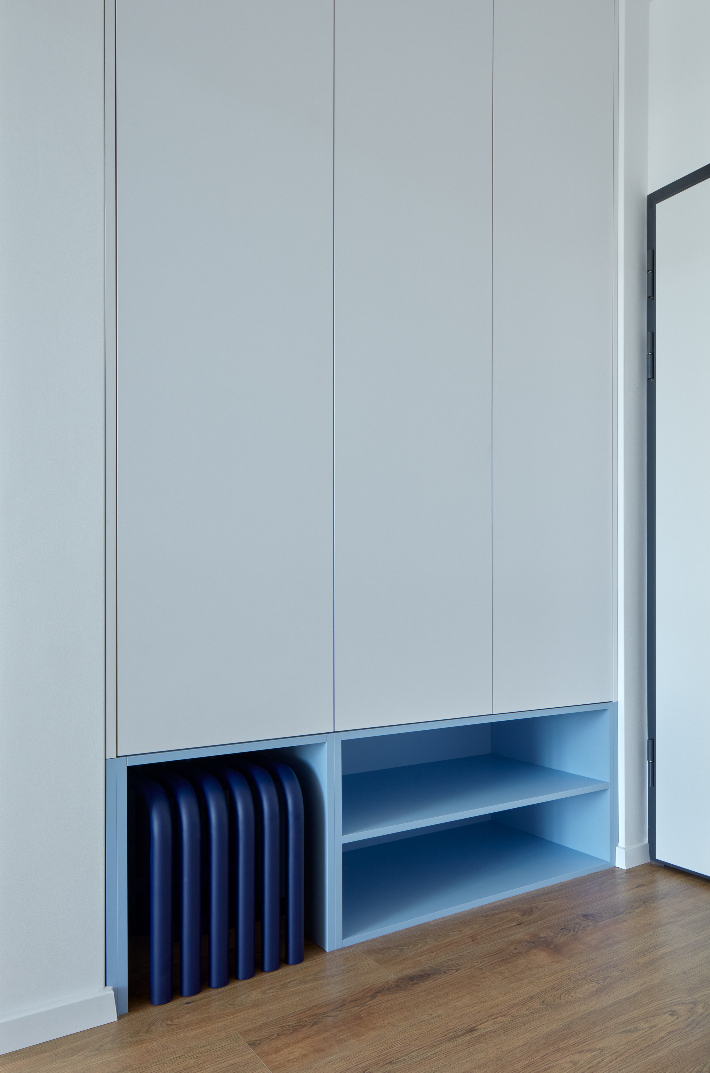 Entrance hall with a mobile stool