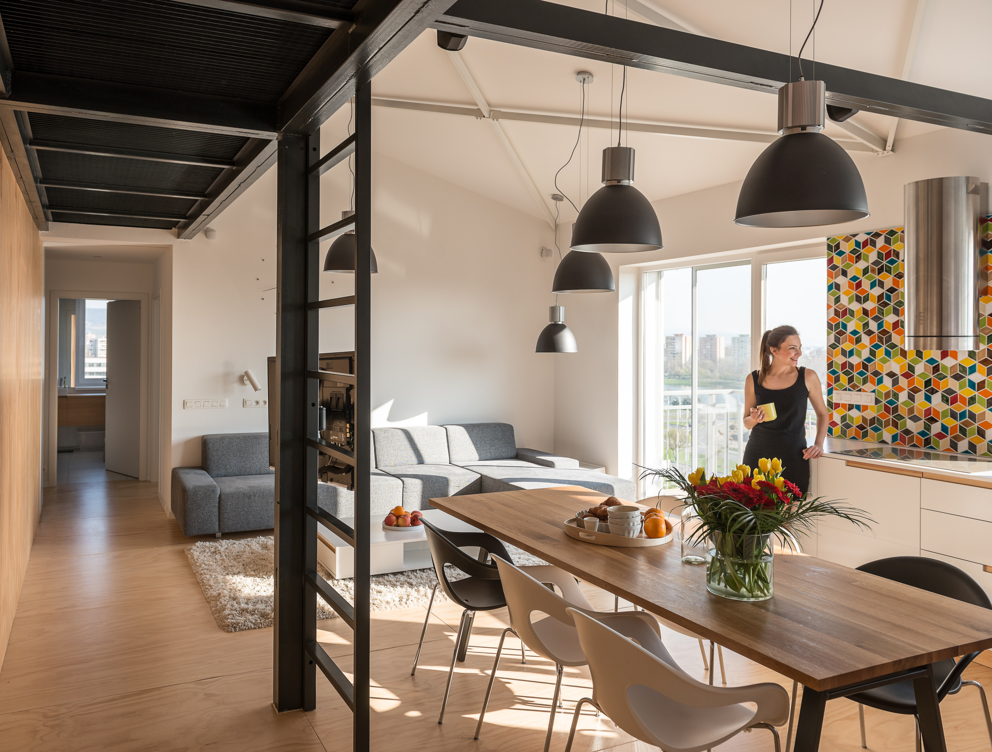 Loft apartment in superstructure