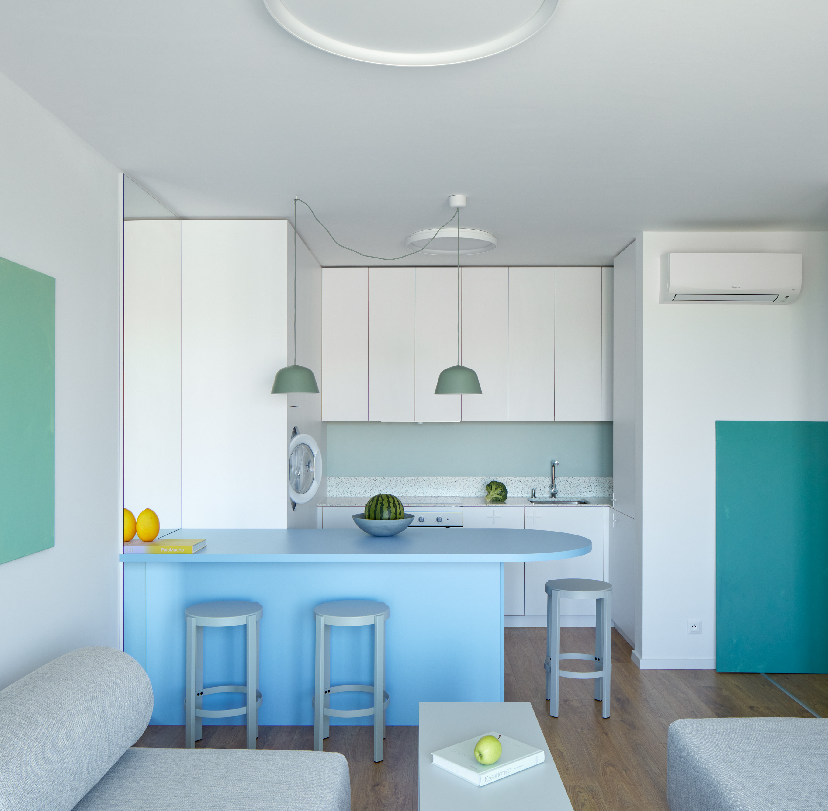 A durable, color-rich interior