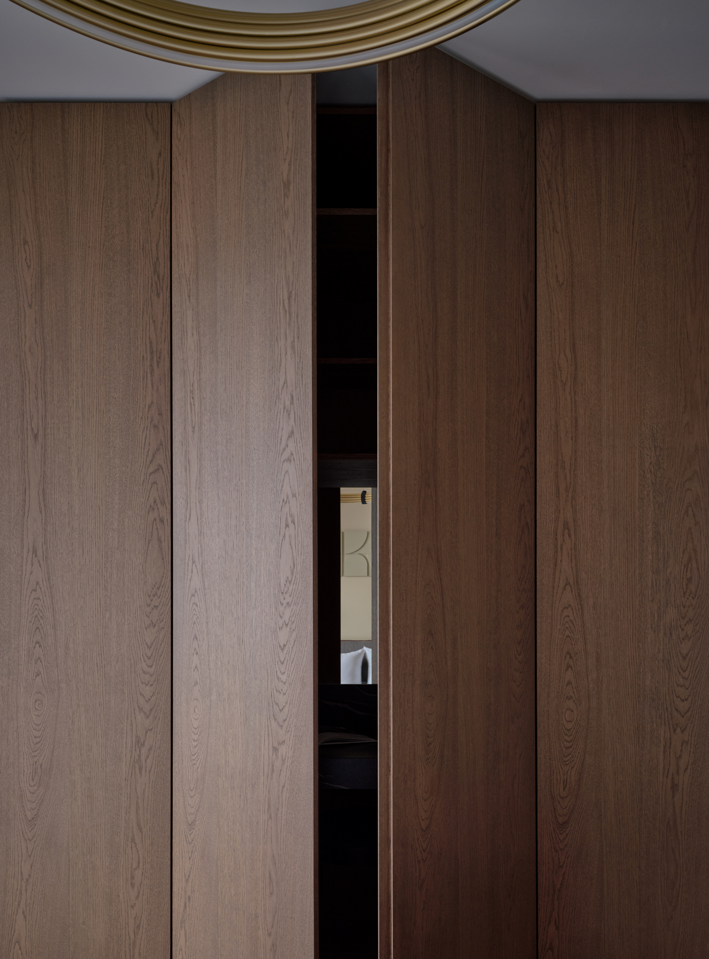 Bedroom with integrated desk